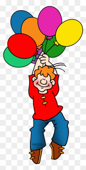 Birthday Clip Art By Phillip Martin, Balloons Lifting - Clipart Boy ...