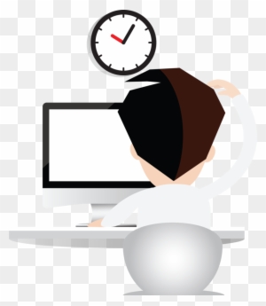 man using computer clipart for kids