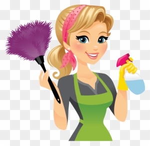 confused girl clipart cleaning