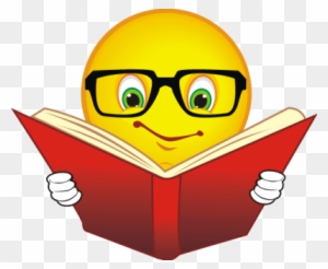 Smiley Face Reading A Book - Free Transparent PNG Clipart Images Download