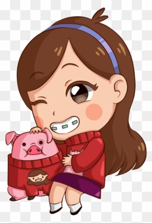 Mabel And Waddles By Tomatopuppy - Mabel Gravity Falls Chibi