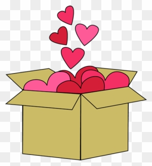 Valentine's Day Clipart Box - Hearts In A Box - Free Transparent PNG ...