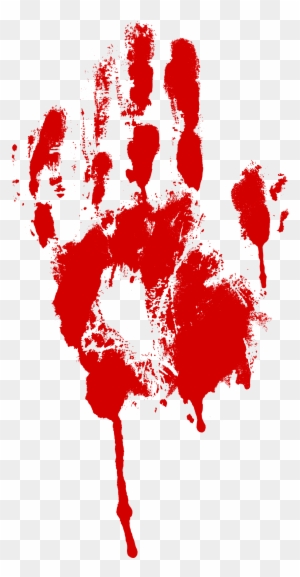 Blood Splatter Hand Clipart - Transparent Blood Drip - Free Transparent