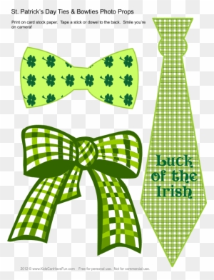 Patrick S Day Ties Bowties Photo Booth Props Pixar Free Transparent Png Clipart Images Download