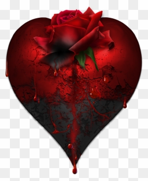 My Love Is A Red, Red Rose - Gothic Heart Png - Free Transparent PNG ...