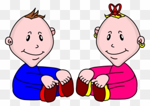 Infant Clipart 10, - Baby Boy And Girl Png