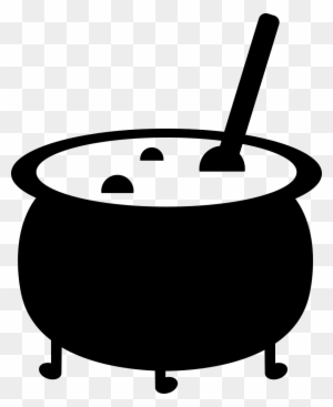 witches cauldron clipart black and white free