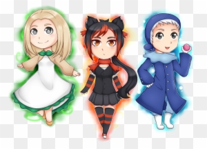 Pokemon Sun And Moon Starter Gijinka By Annington - Pokemon Sun And Moon Female Starters