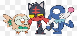 Pokemon Moon And Sun Starters By Mexican64 - Derpy Sun And Moon Pokemon