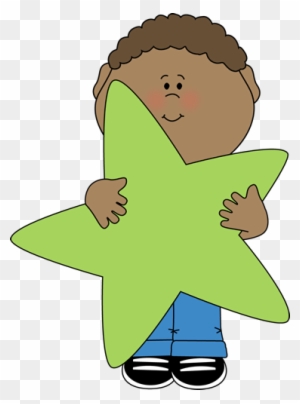 Star Clip Art An Orange Image Little Boy Holding - Kid Star Clipart ...