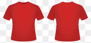 red t shirt front and back