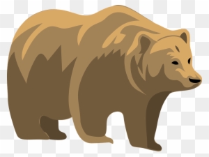 angry brown bear clipart