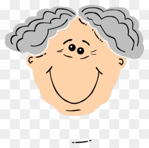 Download Clip Art Vector Of Grandma Face Woman With Bun Hair ...