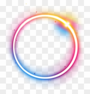 Neon Circle Rainbow Colorful Galaxy - Circulos De Fuego Png - Free ...