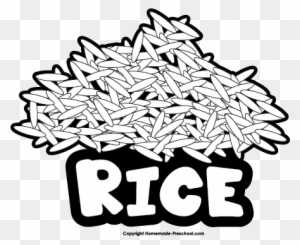 rice grain clipart black and white