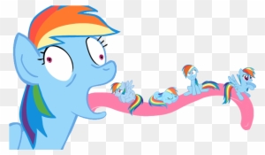 Dashstorm, Derp, Female, Impossibly Long Tongue, Mare, - Baby Pinkie Pie And Baby Rainbow Dash