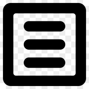 Menu Square Button Gross Symbol Vector - Menu Button Png Logo