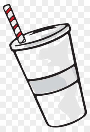 Soft Drink Clip Art Black And White - Draw A Soda Cup - Free