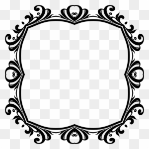 Framed Painting Clipart Black And White Clipart Decorative - Picture ...