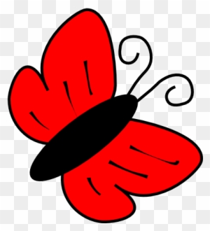 Red Butterfly Clip Art - Cartoon Butterfly Animated Png