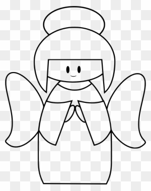 simple angel outline drawing