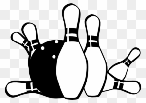 bowling pins clipart black and white