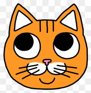 orange cat head clipart