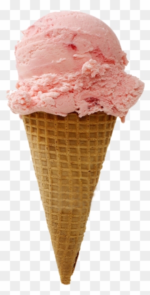 Strawberry Ice Cream - Cone Of Ice Cream - Free Transparent PNG Clipart ...