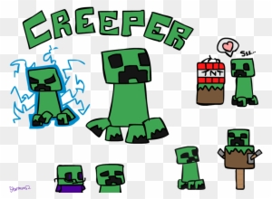 Minecraft Creeper Vector, Sticker Clipart Minecraft Creature Illustration  For The Fans, Dribbble Com Cartoon, Sticker PNG and Vector with Transparent  Background for Free Download