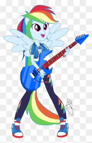 Mlp Eg - Rainbow Dash Equestria Girls Guitar - Free Transparent PNG ...