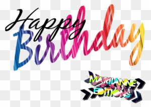 Happy Birthday Text - Happy Birthday Text Art Png - Free Transparent ...