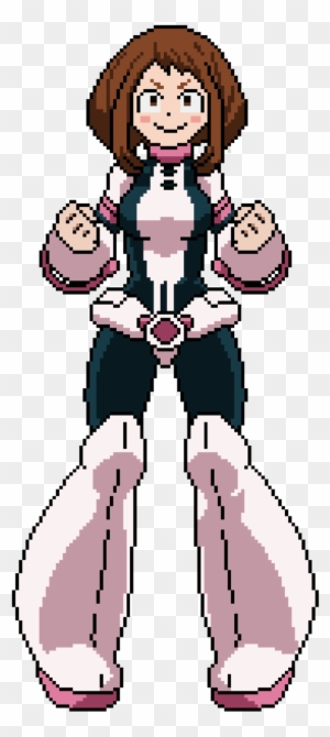 Ochako Uraraka Pixel Art By Nezz94 麗日お茶子 きゃらぺた Sサイズ 僕のヒーローアカデミア Free Transparent Png Clipart Images Download