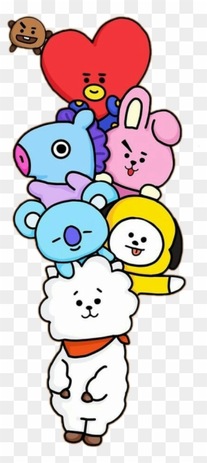 Bt21 Sticker - Shooky And Cooky - Free Transparent PNG Clipart Images ...