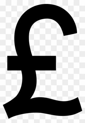 Black Pound Sterling Symbol - Black Pound Sign - Free Transparent PNG