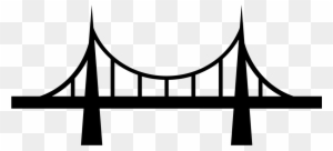 newport bridge black and white clipart