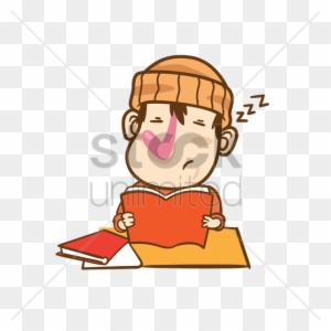 Cartoon Character Feeling Sleepy While Studying Vector Study Skills Free Transparent Png Clipart Images Download