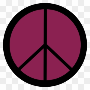 Retro Groovy Peace Symbol Sign Cnd Logo Violet Red - Make Love Not War Peace Sign