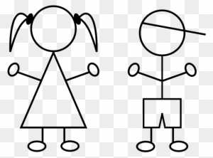 Boy And Girl Stick Figure Clip Art Transparent Png Clipart Images Free Download Clipartmax