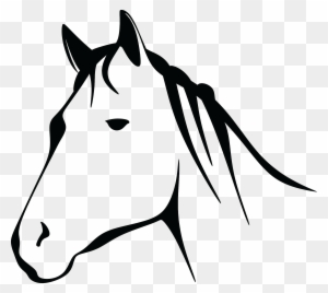 Free Clipart Of A Black And White Horse Head - Horse Head Clipart Black And White