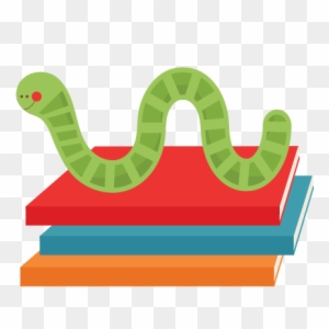 Bookworm - Cute Book Worm Clipart