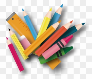 Colored Pencil Drawing Stationery Clip Art - Pencil And Crayons Clip ...