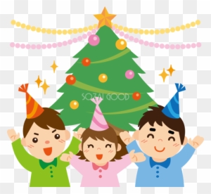 冬 かわいいイラスト 無料 フリー 3人でクリスマスパーティ Christmas Tree Free Transparent Png Clipart Images Download