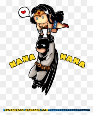 Download Wonder Woman And Batman 3 These Little Cartoons Are Batman And Wonder Woman Baby Free Transparent Png Clipart Images Download