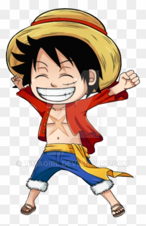 Chibi Luffy By Sergiart On Deviantart - One Piece Luffy Chibi Png ...