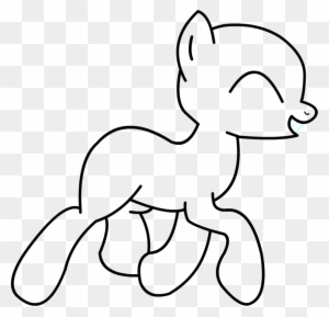 Shocked Pony Base By Stratolicious On Clipart Library - Line Art - Free ...