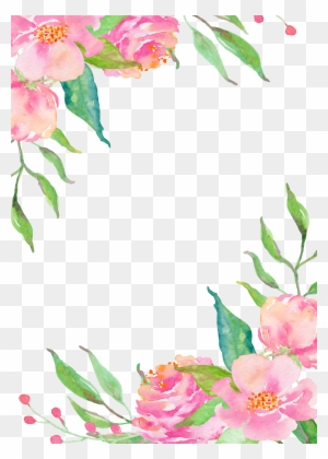 Watercolor Flower Border Transparent Pictures To Pin - Oriental Poppy ...