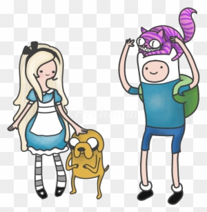 Adventure Time, Alice In Wonderland, And Jake Image - Alice In Wonderland Adventure Time