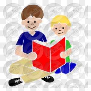 buddy reading clipart