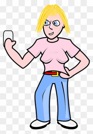 Angry, Blonde, Female, Girl, Jeans, People, T-shirt - Teenager Clipart Transparent