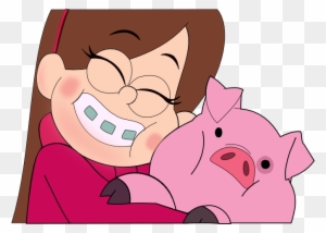 Mabel And Waddles By Bushybro4 - Pato Gravity Falls Png